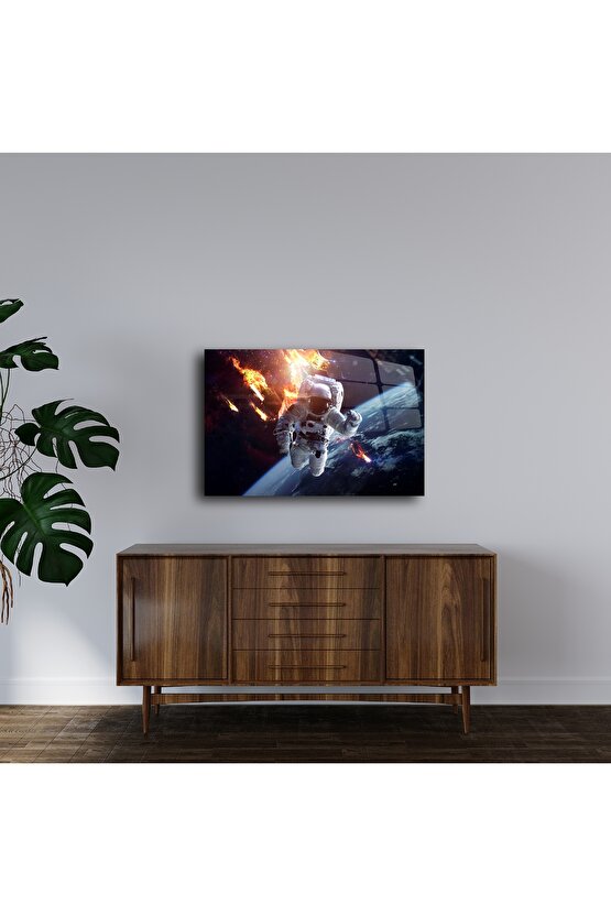 Uzayda Yalnız Astronot Duvar Posteri