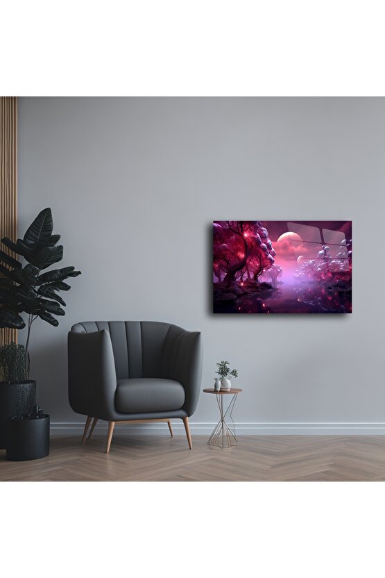 Cam Tablo Galaksi Manzarası