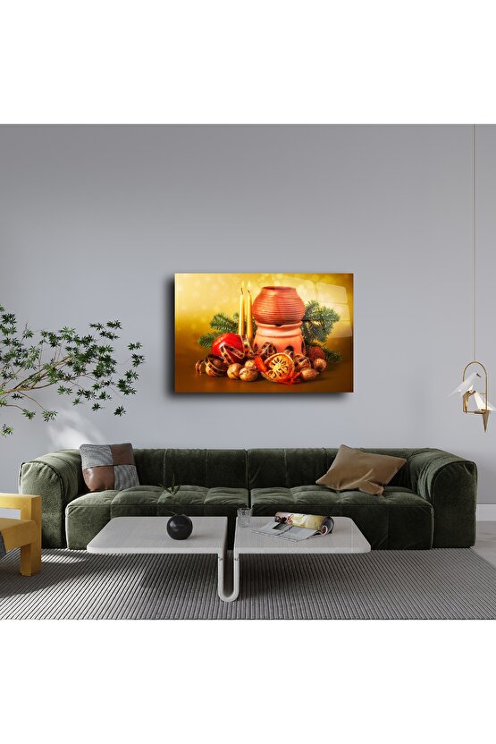 Cam Tablo Yılbaşı Temalı Duvar Sanatı