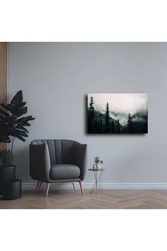 Sisli Çam Ormanı Cam Tablo