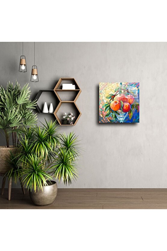 Akrilik Üzerine Renkli Meyve Vitray Sanatı