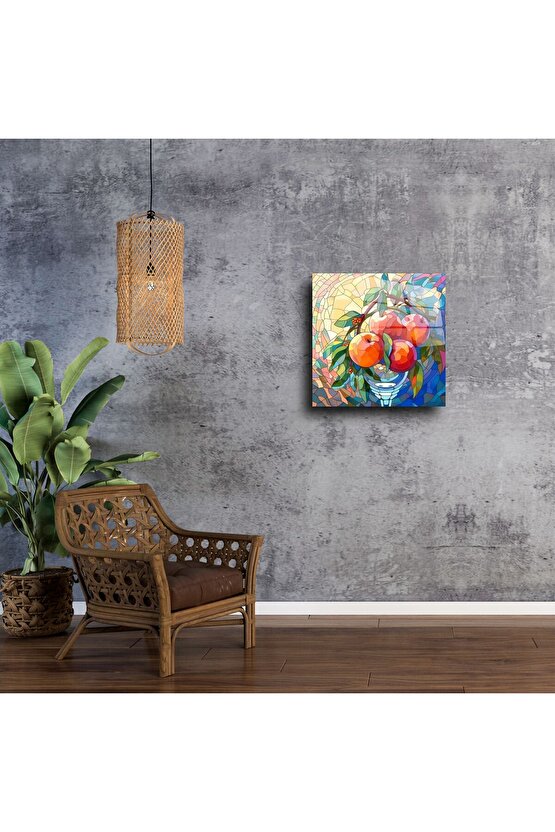 Akrilik Üzerine Renkli Meyve Vitray Sanatı