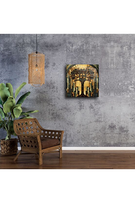 Hayat Ağacı Vitray Duvar Sanatı