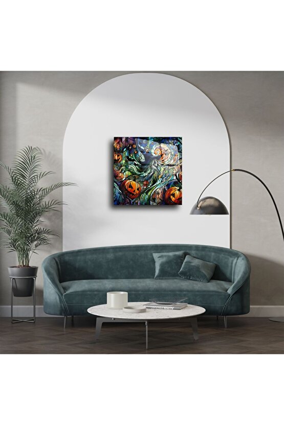 Cadılar Bayramı Temalı Vitray Tablo