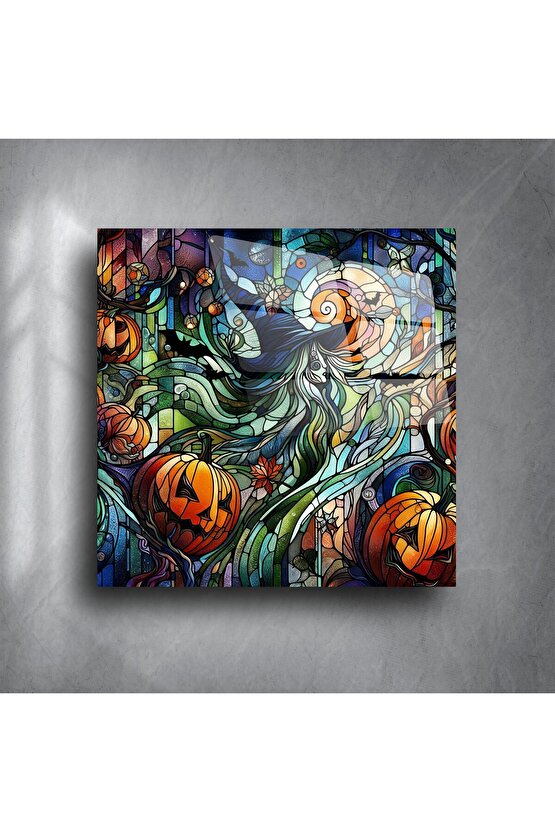 Cadılar Bayramı Temalı Vitray Tablo