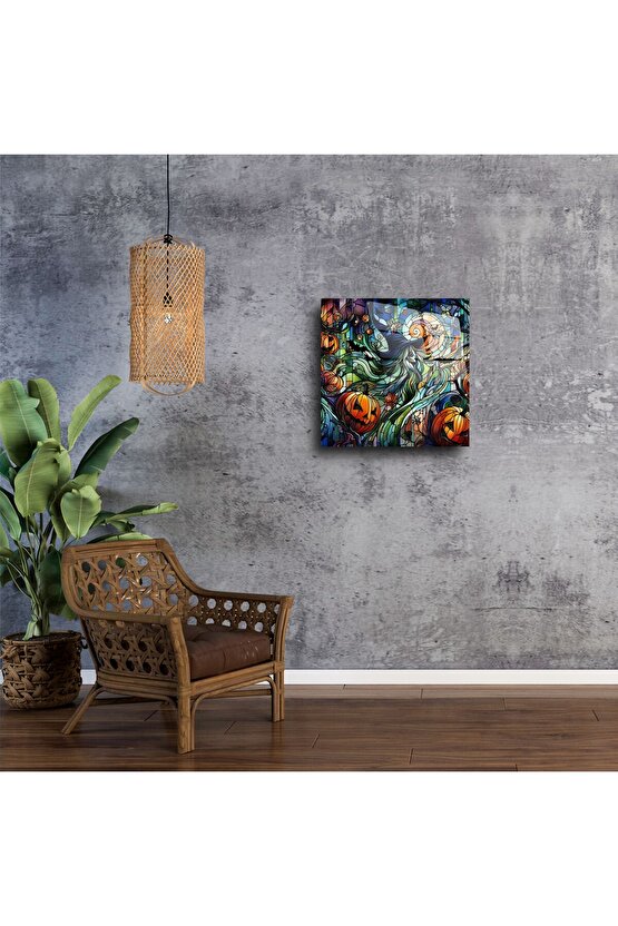 Cadılar Bayramı Temalı Vitray Tablo