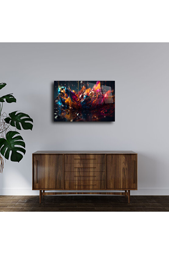 Karışık Desenler Cam Tablo Duvar Dekoru 9