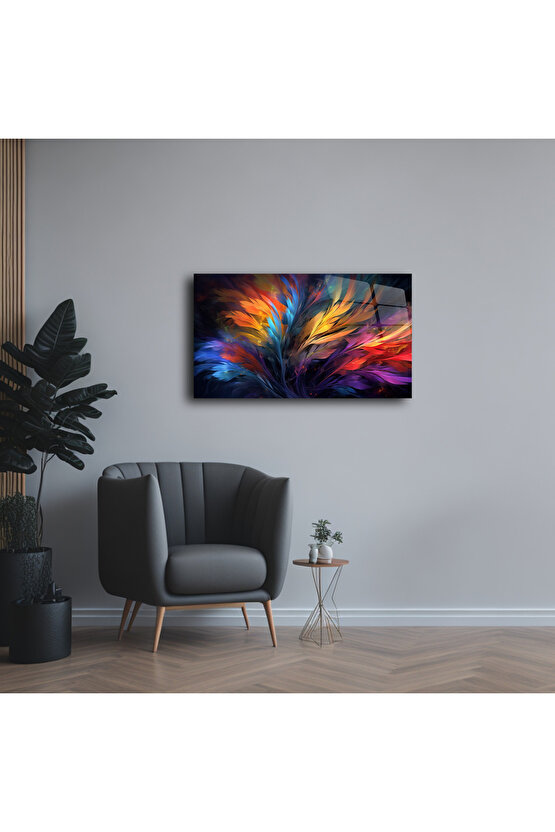 Karışık Desenler Cam Tablo Duvar Dekoru 1