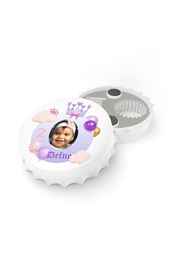 50 Adet Kapak Açacak Resimli Kişiye Özel Magnet Buzdolabı Süsü, Doğum Günü Çocuk 2