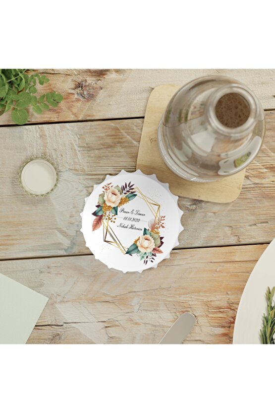 50 Adet Kapak Açacak Magnet Buzdolabı Süsü, Söz, Nişan, Kına, Nikah, Düğün Hatırası Promosyon 14