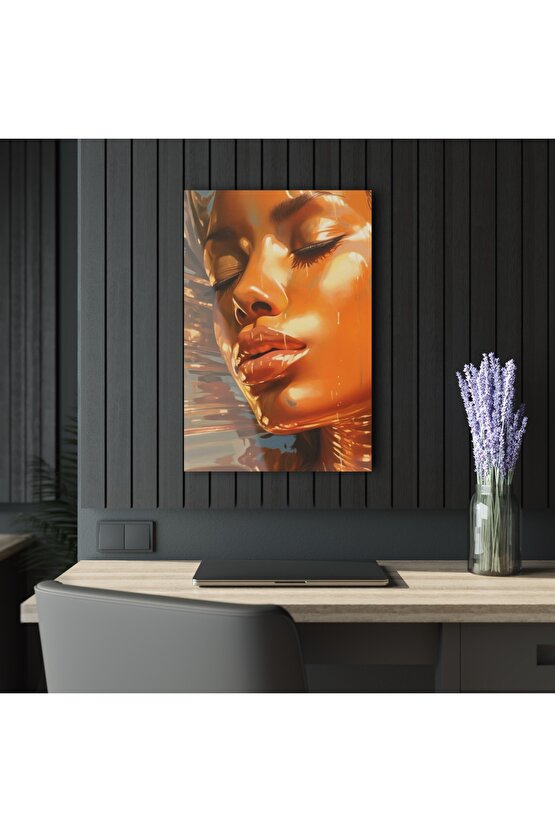 Kadın Model Cam Tablo Duvar Dekoru 24