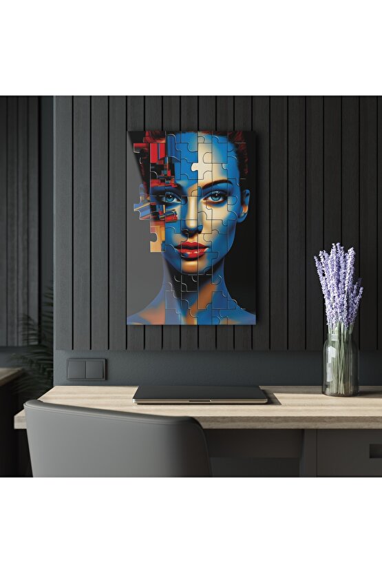 Kadın Model Cam Tablo Duvar Dekoru 12