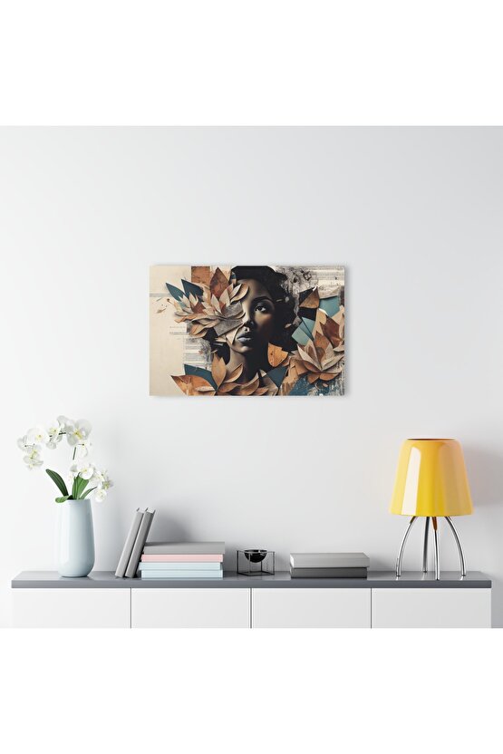 Kadın Model Cam Tablo Duvar Dekoru 1