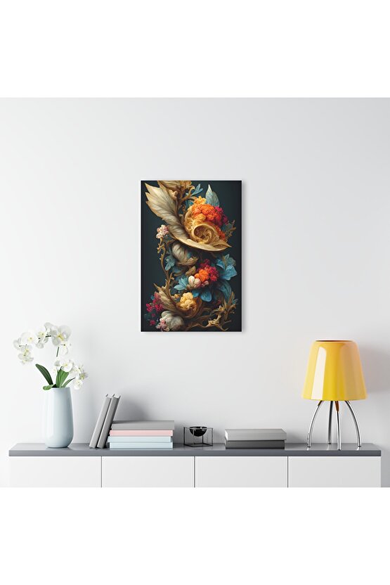 Renkli Çiçekler Cam Tablo Duvar Dekoru 6