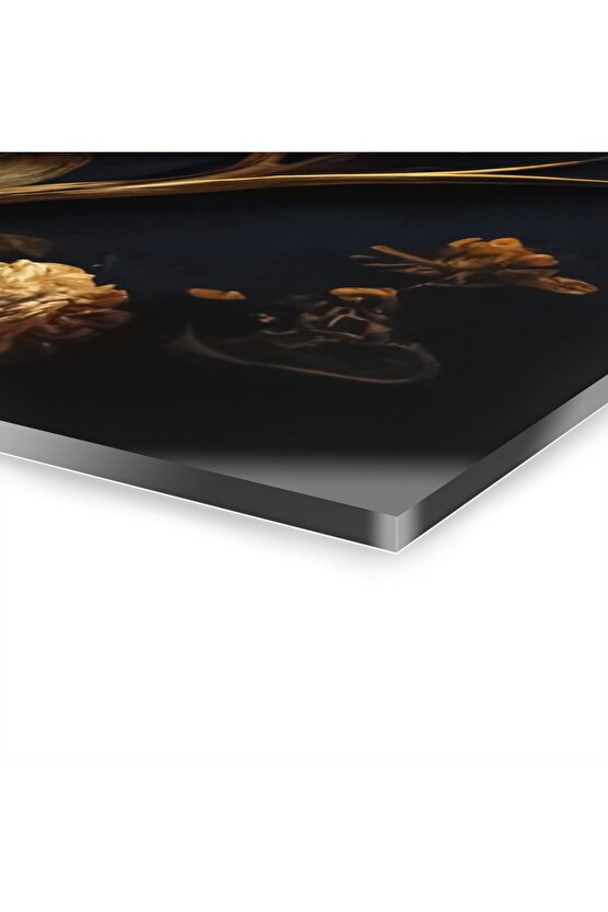 Renkli Çiçekler Cam Tablo Duvar Dekoru 8