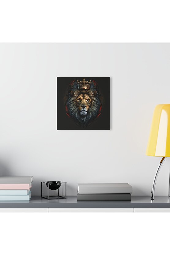 Aslan Kral Cam Tablo Duvar Dekoru 1
