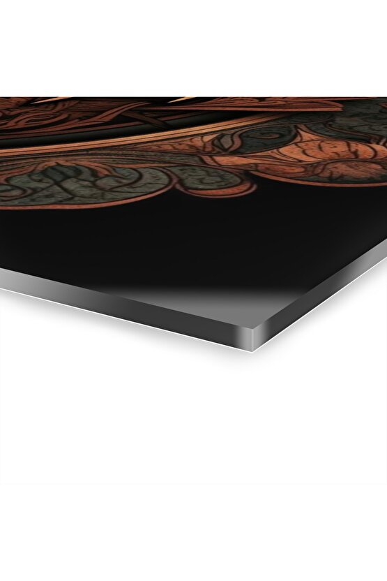 3 Boyutlu Kuran-ı Kerim İslami Arapça Yazı Cam Tablo Duvar Dekoru 2