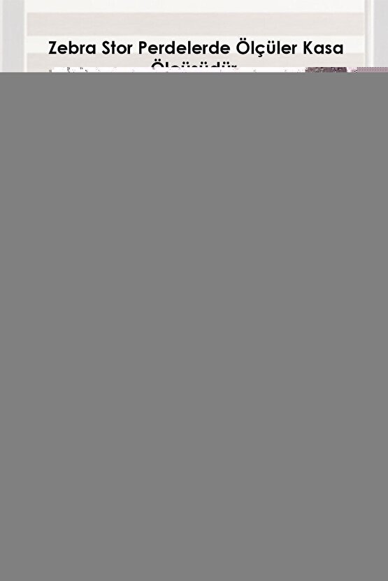 Zebra Perde Gri Pliseli Dilimsiz