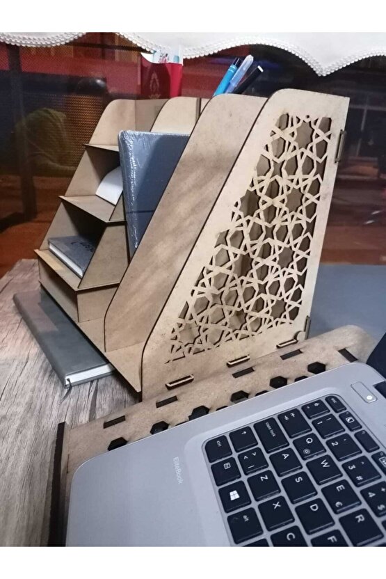 3mm Ahşap Mdf Masaüstü Organizer