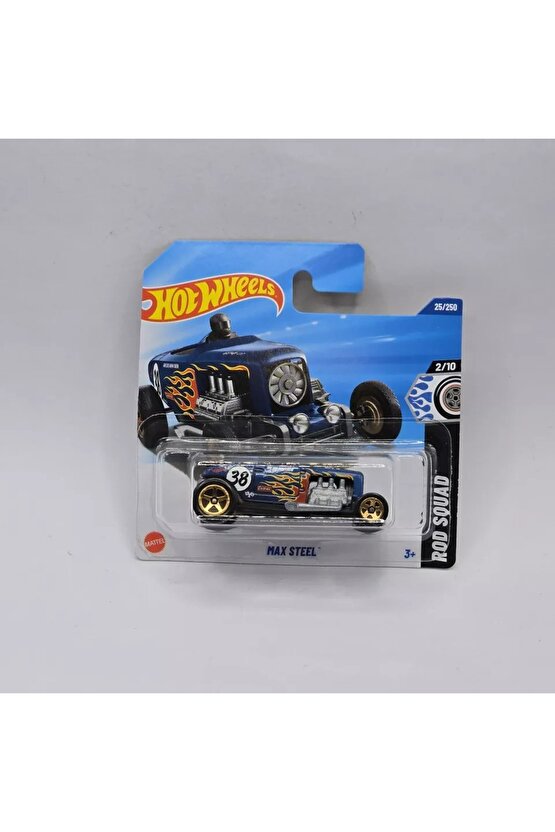 2025 Tekli Araba Max Steel Mavi, Alev İşlemeli