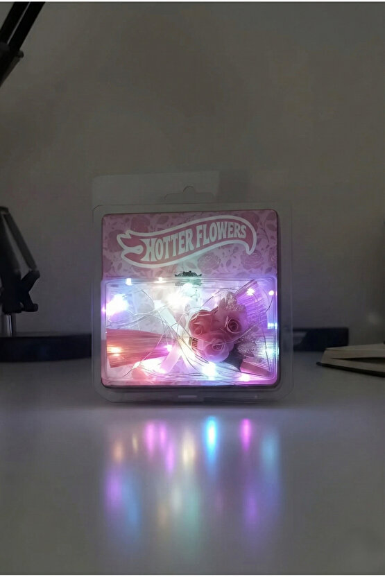 Minik Buket LED Işıklı Tasarım Solmayan Çiçekli Gül Buketi