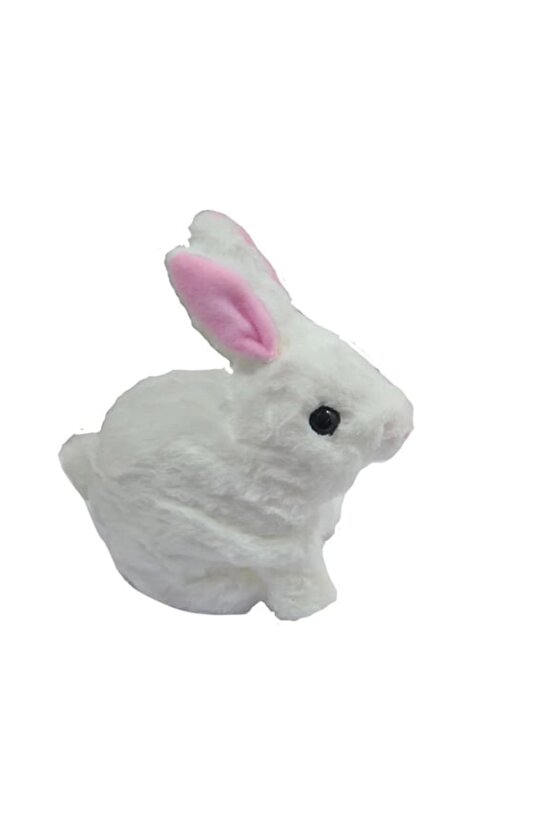 Yürüyen Zıplayan Pilli Peluş Işıklı Sesli Tavşan