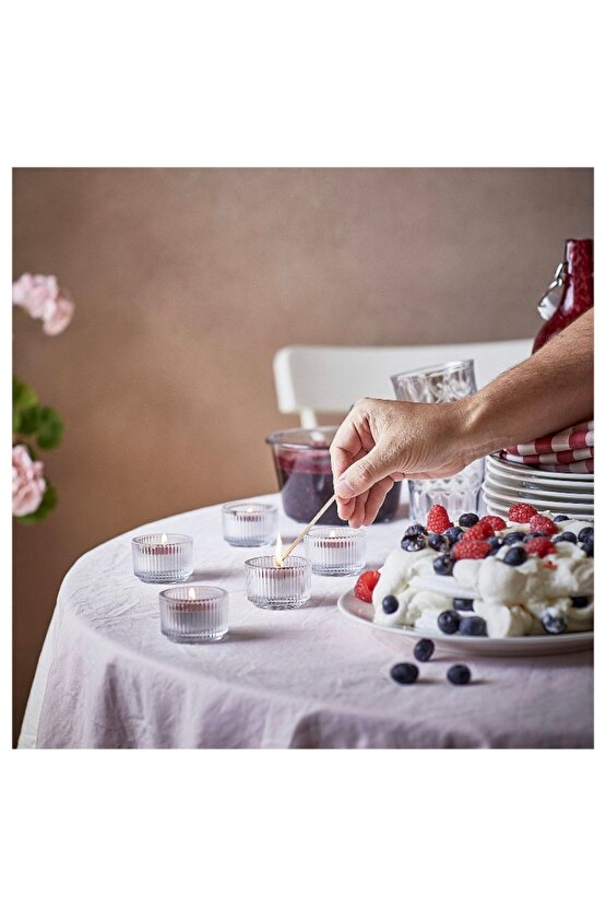 Störtskön Kırmızı 3.5 Saat Yabani Meyveler Kokulu Tealight Mum