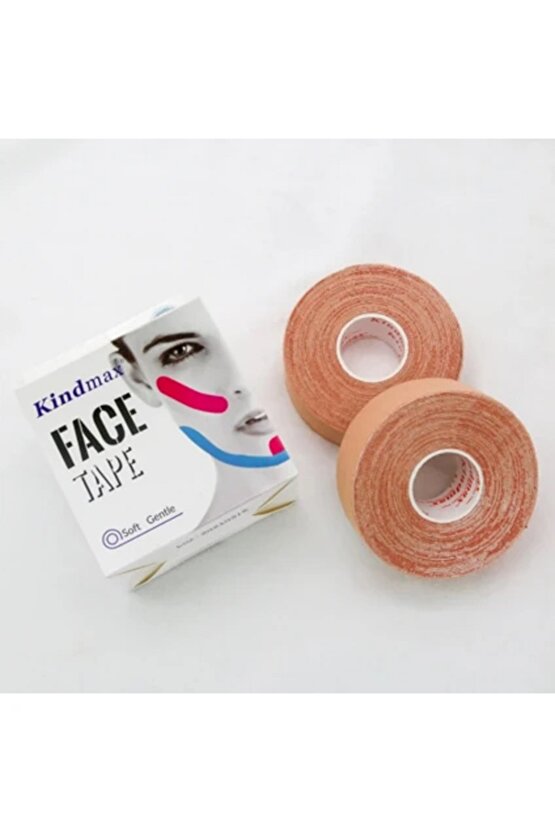 Yüz Germe Estetik Kırışıklık Giderme Beauty Cottontape Yüz Bant 5m X 2.5cm 2 ADET kindmax