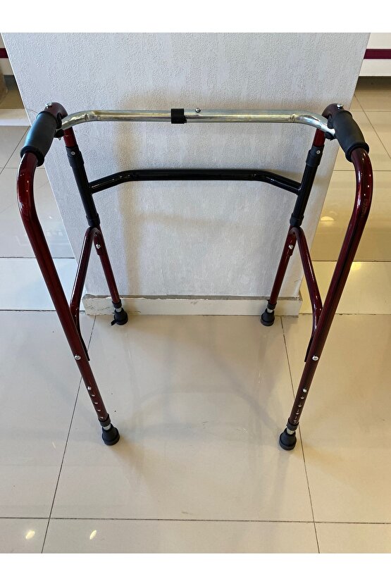 Walker Volkır Wolker Katlanır Bordo Yürüteç Hasta Yaşlı
