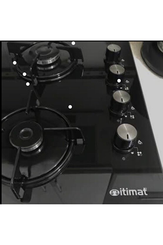 Üniversal Cam Ocak Izgara Takımı 4 Adet Emaye Izgara 4 Adet Emaye Izgara Altı Sacı 8 Parça