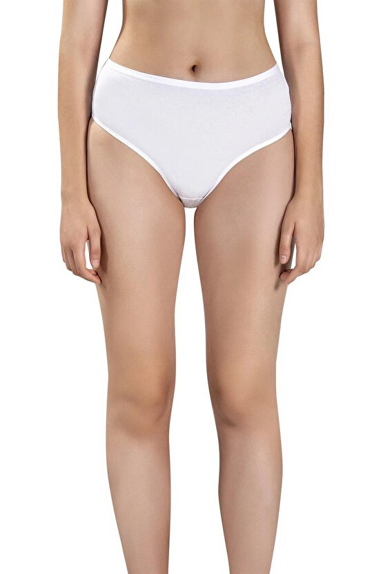 Kadın Pamuklu Likralı Yüksek Bel Külot 652- 6 Adet