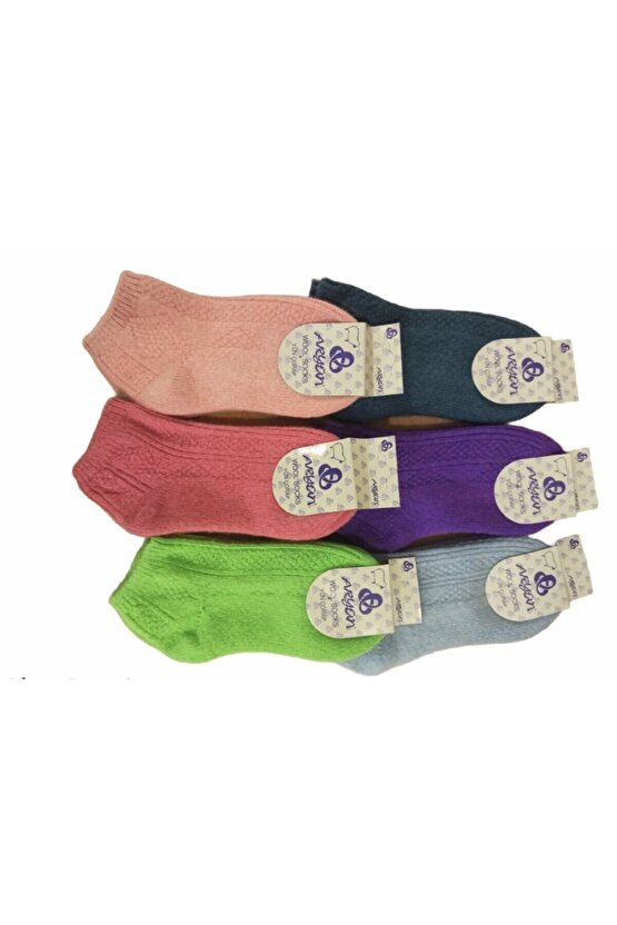 Kışlık Renkli Yün Çorap Seti 6 Adet Patik Çorap , Kışlık Çorap ARYÜN PATİK