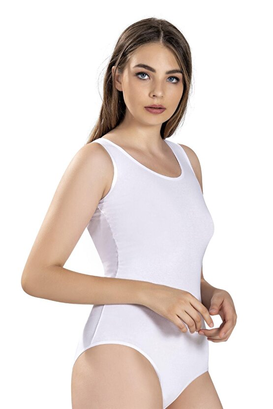 Kadın Geniş Askılı Kancalı Likralı Body 582 - 12 Adet