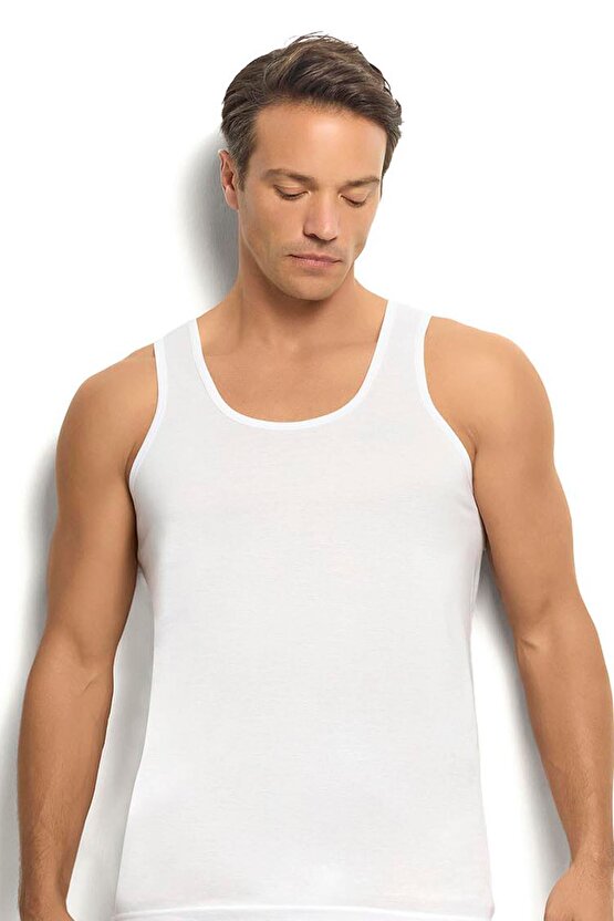 Erkek Beyaz Modal Pamuklu Atlet 158