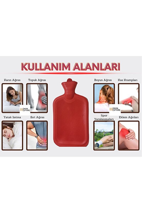 Etnik Desenli Termofor Kılıflı Sıcak Su Torbası Desenli Termofor Tuluk 1.50 Lt