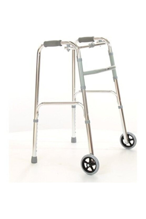 ithal Tekerlekli Alüminyum Hareketli Walker Yürüteç (WALKER) Boy Ayarlı Yürüteç