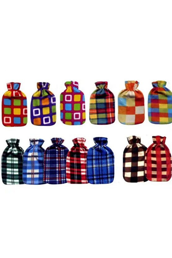 33x19 Cm 2 Lt Polar Kılıflı Termofor Sıcak Su Torbası Karın Ağrısı Bel Ayak Isıtıcı 1 ADET