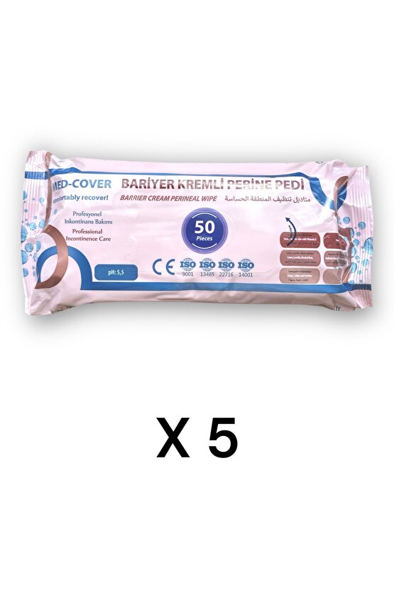 Bariyer Kremli Perine Bölgesi Temizleme Pedimendili 50li- 5 Paket