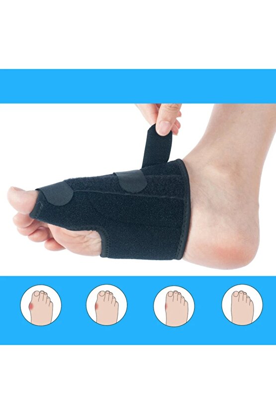 Halluks Valgus Başparmak Düzeltici Gece Ateli Ayak Başparmağı Kemik Düzeltme Aparatı