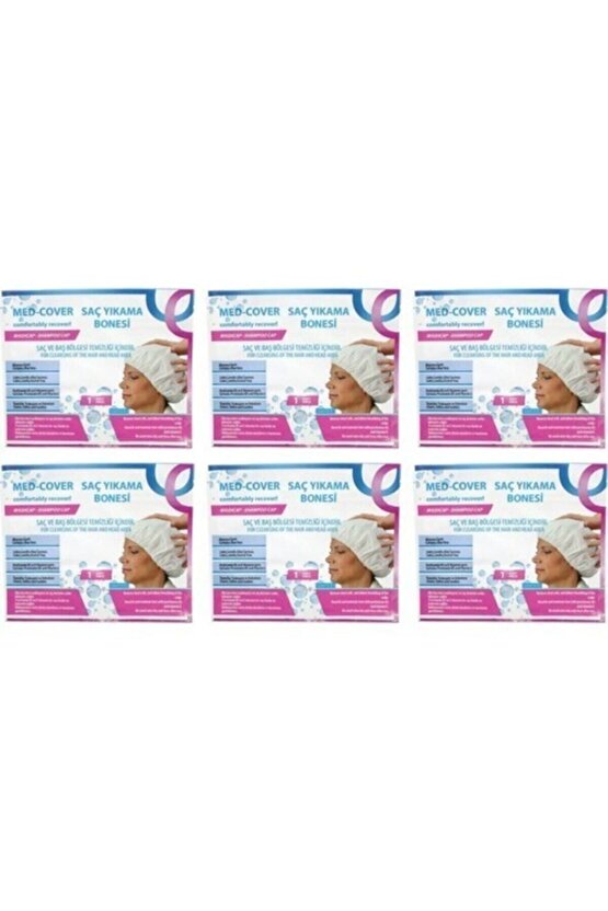 Med-cover Hasta Saç Bakımtemizlemeyıkama Bonesi (6 Adetpaket) Med-cover Hasta Saç Bakım