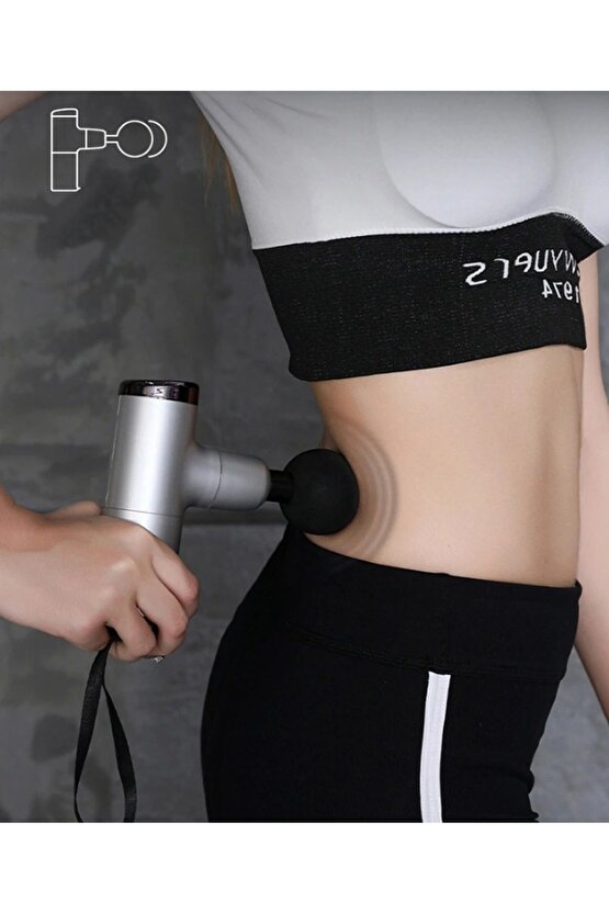 Şarjlı Mini Taşınabilir Tek Oynar Başlıklı Sporcu Boyun Kafa Masaj Aleti Çanta Boy Masaj Tabancası