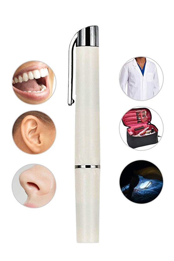 Doktor Muayene Işık Kalemi Göz Feneri Cep Tipi Muayene Işığı Işıklı Yaka Kalemi Penlight