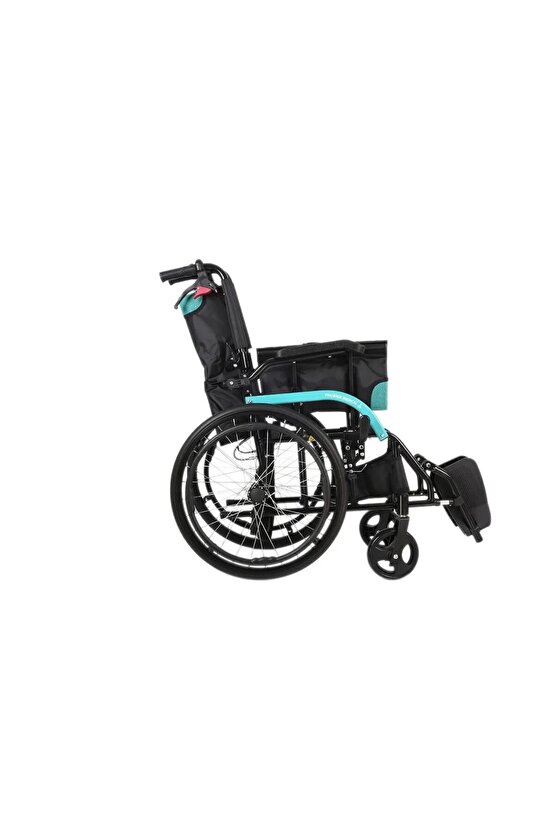 Sdm 863-laj Refakatçı Tekerlekli Sandalye Turkuaz (alüminyum) 20 inç