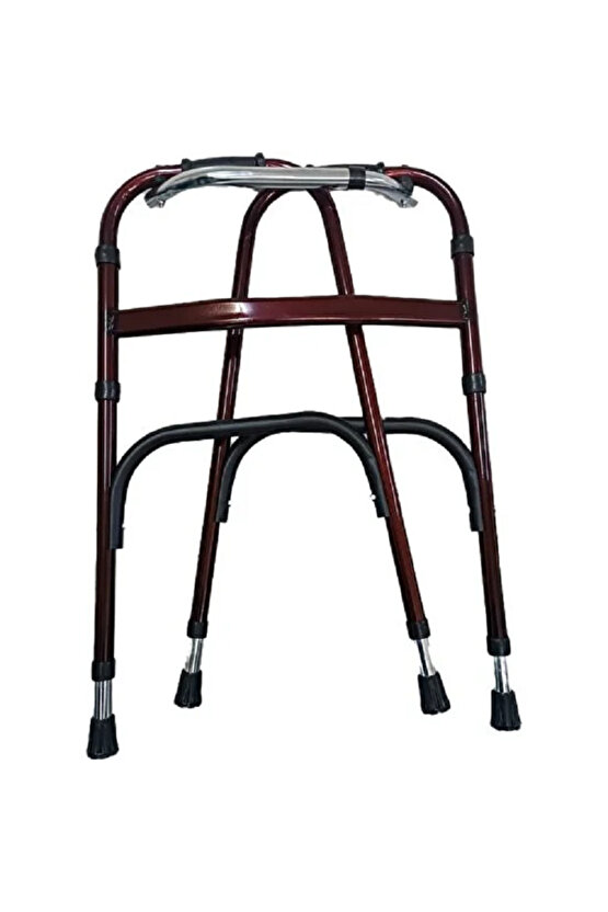 x Hareketli Katlanır Hasta Yaşlı Yürüteci Bordo Wolker Walker ( A Kalite )