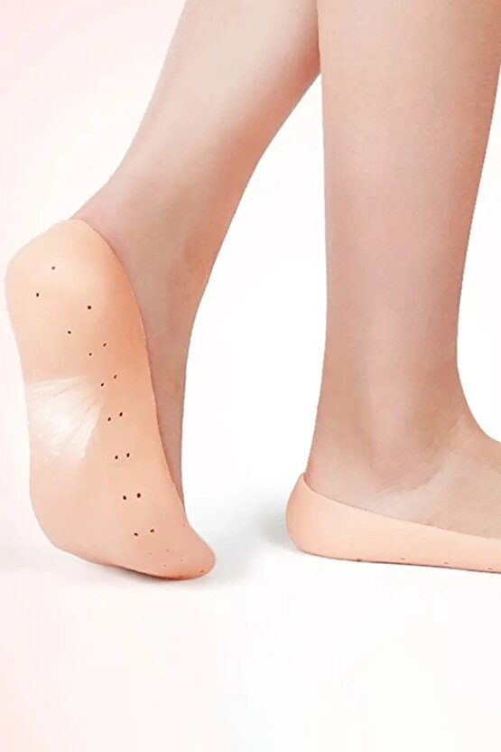 Main Shop Patik Ayak Topuk Çatlak Çorabı Ten Rengi Çorap Topuk Çatlak Giderici Ayak Bakım M-032
