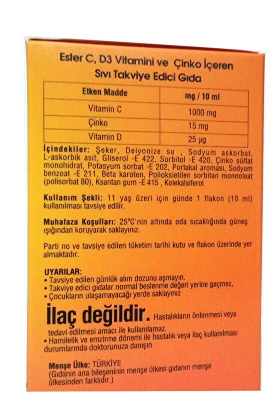 Ester C D3 Zinco 10 ml X 20 Flakon
