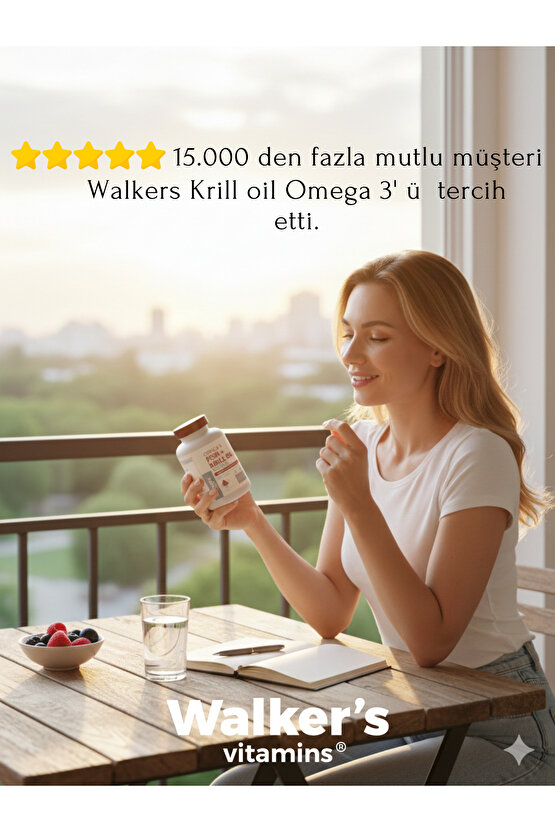 Krill Oil Omega 3 Sitikolin Lutein Q10 içeren Vitamin