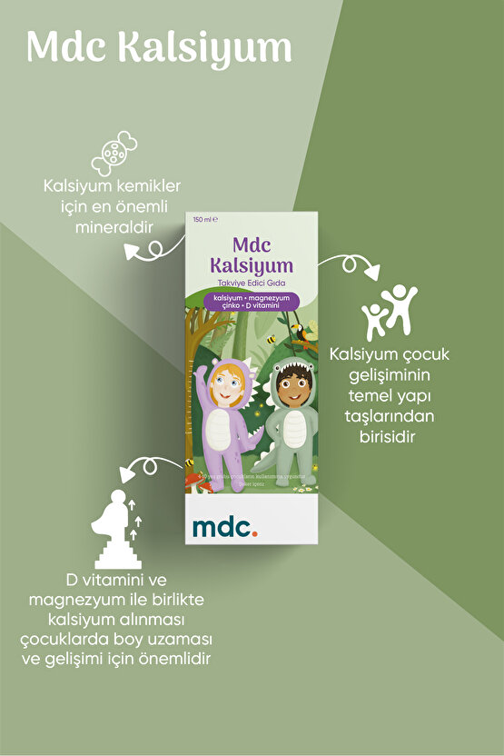 Kalsiyum Magnezyum Çinko Vitamin D 150 ml