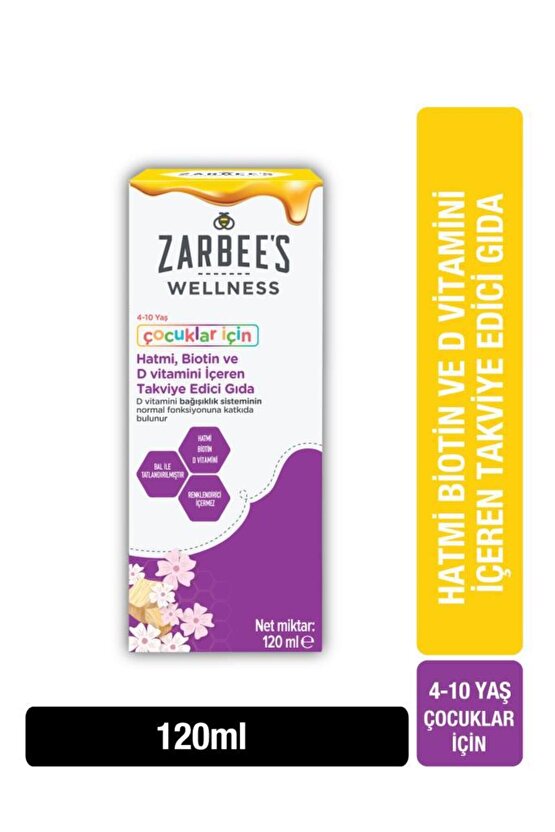 Zarbees Wellness Hatmi, Biotin ve D Vitamini İçeren Takviye Edici Gıda