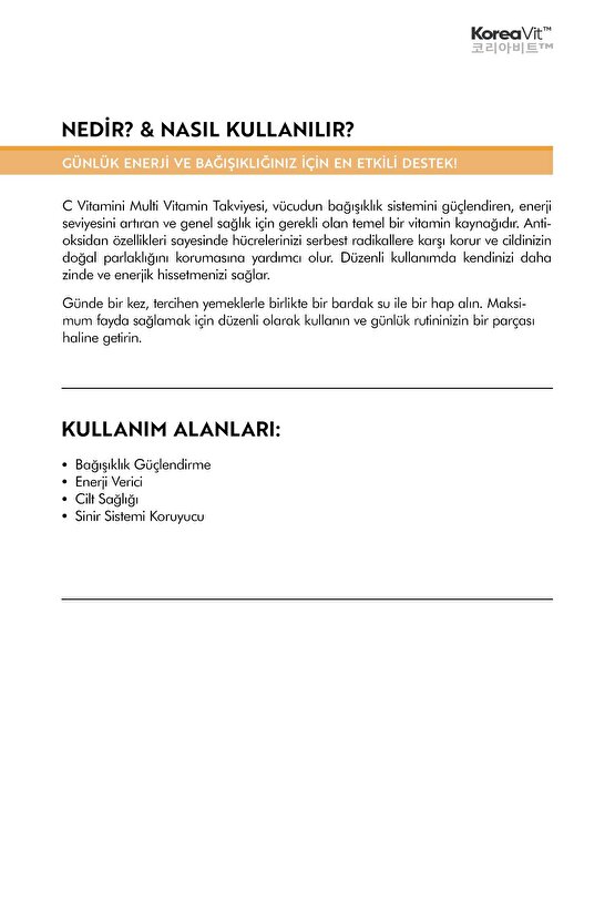 C Vitamini Takviyesi